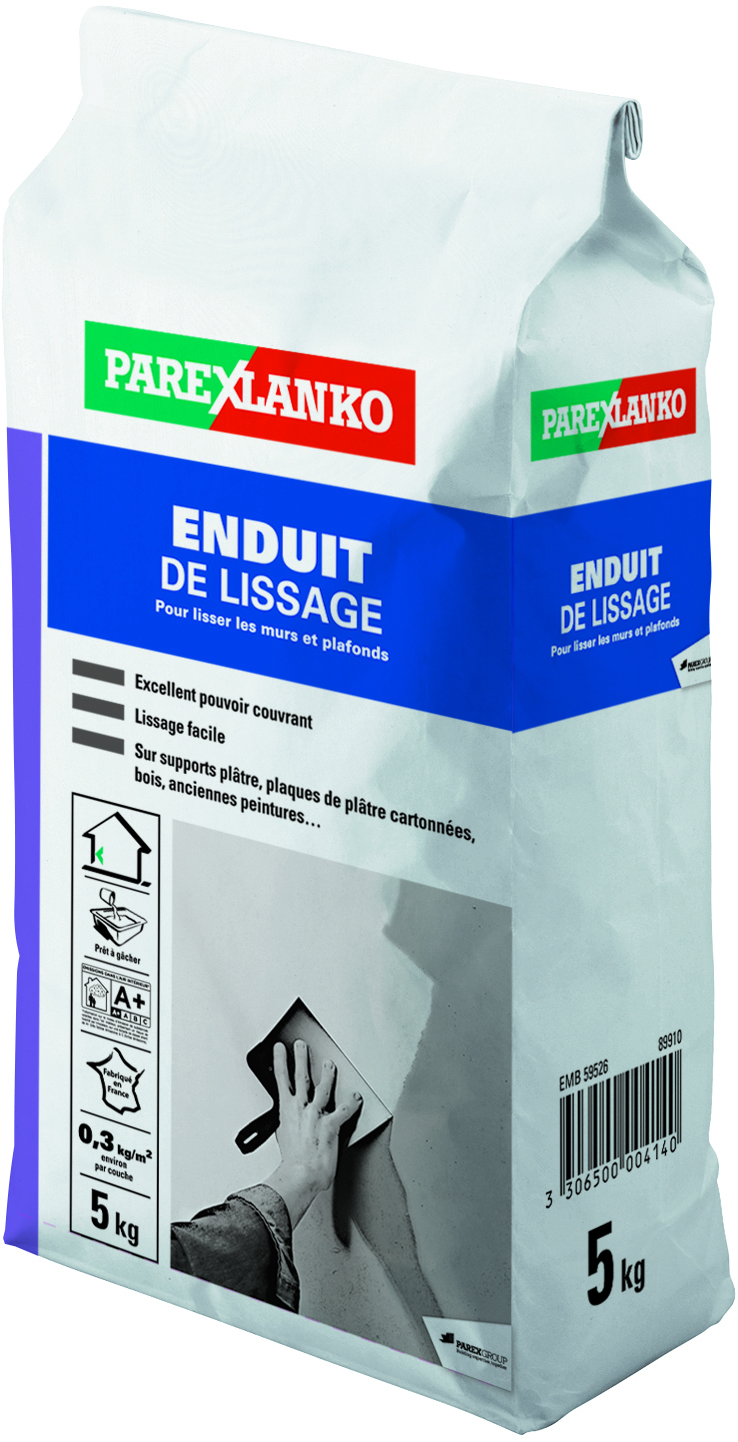 Enduit de lissage mural intérieur 5kg - PAREXLANKO